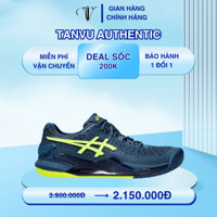 [ Hàng Chính Hãng ] Giày Asics Gel-Resolution 9 Mako Blue Safety Yellow Chơi Pickleball Nam Nữ, Full Size Full Box
