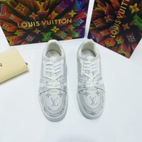 [ Hàng Chuẩn ] Giầy sneaker Louis Vuitton họa tiết vân hoa fullbox