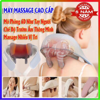 ( hàng chuẩn) Gối Massage Cổ Vai Gáy 6D Hồng Ngoại Thế Hệ Mới ,Đai Đeo mát xa cổ vai gáy lưng - ( BH 12 tháng )