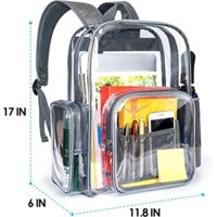 ( HÀNG CÓ SẴN ) balo nhựa trong suốt PVC thời trang có thiết kế hộp bên hông kèm ngăn laptop TA136