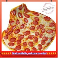 [/ Hàng có sẵn] Chăn Pizza Pepperoni khổng lồ Chăn mới lạ 60 inch dành cho người lớn và trẻ em Vòng trong nhà, ngoài trời, du lịch, gia đình