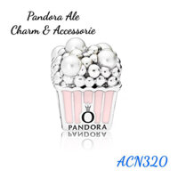 ( Hàng Có Sẵn ) Charm Pan Ale Bạc s925 Hộp Bỏng Ngô Màu Hồng Xỏ Ngang