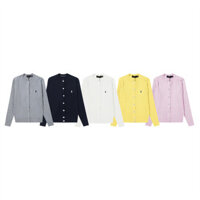 ❤❀ [Hàng có sẵn] ❤ Ralph Lauren Áo Len Dệt Kim Thời Trang Mới Pony Thêu Logo Cardigan Cổ Tròn Áo Unisex