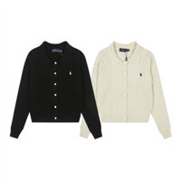 ❤❀ [Hàng có sẵn] ❤ Ralph Lauren Áo Len Dệt Kim Thời Trang Mới Pony Thêu Logo Áo Chui Đầu Cổ Áo Unisex
