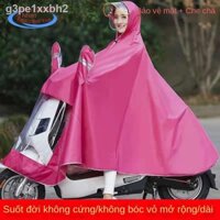 ♝ ✇ [Hàng có sẵn/Ảnh thật]♞Áo mưa ô tô điện, xe máy, tăng đơ poncho đôi dày dặn, chạy pin nữ vải đơn Oxford