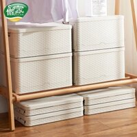 ✚ [Hàng có sẵn/Ảnh thật]Hộp đựng sách bằng nhựa chống thấm nước chống ẩm chống bụi có thể gập lại hộp đựng sách tủ quần