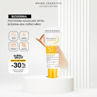 [ hàng công ty] Photoderm AQUAFLUIDE SPF50+ Bioderma kem chống nắng khô thoáng giảm bóng nhờn 40ml