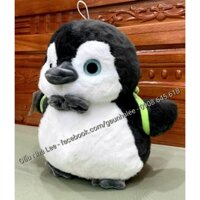 [ Hàng Đài Loan ] Bé chim cánh cụt đeo balo rùa, size 35cm, lông đẹp mịn, hàng xịn sò, mới 100%, full tem tag.