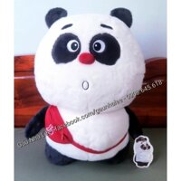 [ Hàng Đài Loan ] Bé gấu bông Panda Bear đeo túi, size 50cm, lông đẹp mịn, hàng xịn sò, mới 100%, full tem tag.