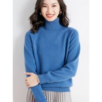[ Hàng đẹp] - Áo len nữ dài tay cổ cao 9 phân dày dặn