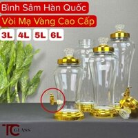 [ HÀNG ĐẸP ] Bình Thủy Tinh Ngâm Sâm , Ngâm Rượu HÀN QUỐC 3L 4L 5L 6L