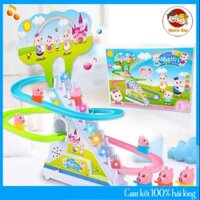 [ HÀNG ĐẸP ] Bộ Đồ Chơi Heo Peppa Leo Thang - Đồ Chơi Phát Nhạc - Ánh Sáng Cho Bé Yêu