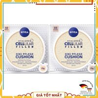 [ HÀNG ĐỨC 100% ] ✔ PHẤN NƯỚC LÀM CĂNG DA NIVEA HYALURON CELLULAR FILLER 3IN1 PFLEGE CUSHION, SPF15, 15G - 𝐆𝐢𝐚́ 𝐓𝐨̂́𝐭 ⭐