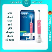 [ HÀNG ĐỨC ] Bàn Chải Điện Braun Oral-B Vitality 100 Cross Action màu hồng