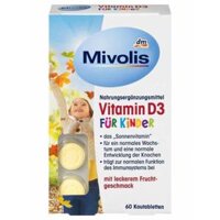 [ Hàng Đức] Vitamin D3 Milovis cho trẻ em, giúp trẻ cao lớn khỏe mạnh, tăng cường đề kháng- Hộp 60 viên ngậm