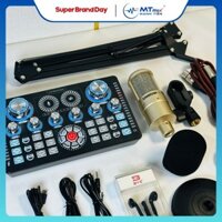 [ Hàng Hot ] COMBO Livestream Chuyên Nghiệp Tại Nhà SoundCard X7Pro - Micro Thu Âm K200 Giá Rẻ Tặng Kèm Tai Nghe BYZ