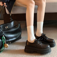 [ HÀNG LOẠI 1 ] Giày vintage nữ đế cao phong cách Mẫu mới 2025 ( ĐEN )