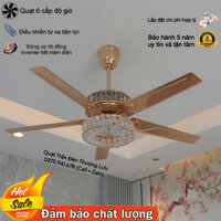 [ HÀNG LOẠI I - ĐỘNG CƠ LÕI ĐỒNG ] Quạt Trần Đèn, Quạt Trần 5 Cánh K278, 6 Cấp Độ Gió, 3 Chế Độ Đèn, Điều Khiển Từ Xa