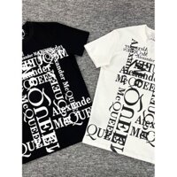 [ Hàng Mới 2024 ] Áo phông T shirt Mcqueen logo chữ Đen Trắng Full LA on web