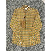 [ Hàng Mới 2024 ] Áo sơ mi dài tay Nam Nữ Burberry Nâu kẻ sọc nhỏ chống nhăn LA on web