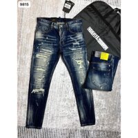 [ Hàng Mới 2024 ] Quần Jean bò Dsquared2 rách xước nhiều gối đùi tag da Vàng LA 1-1 on web