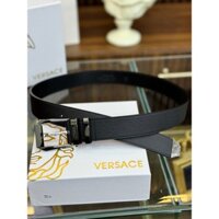 [ Hàng Mới 2024 ] Thắt lưng, dây nịt, belt Versace trơn mặt vuông cài check dây LA 1-1 on web fullbox
