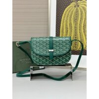 [ Hàng Mới 2024 ] Túi đeo chéo Goyard Belvedera kẻ lưới Xanh Lá new 2024 LA on web fullbox bill thẻ