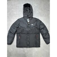 [ Hàng Mới 2025 ] Áo khoác Phao mũ trùm Adidas phối màu kẻ sọc logo ngực LA