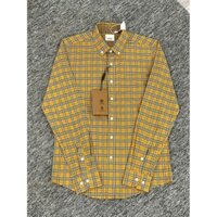 [ Hàng mới ] Áo sơ mi dài tay Nam Nữ Burberry Nâu kẻ sọc nhỏ chống nhăn LA on web