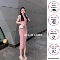 [ HÀNG MỚI ] Đầm cổ lọ sát nách dáng dài , đầm cổ lọ chất len gân siêu sang ( kèm ảnh thật )