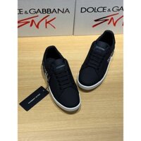 [ Hàng mới ] Giày sneaker Dolce Gabbana Đen logo chữ Trắng Fullbox Phụ Kiện