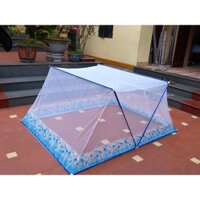 ( HÀNG MỚI) Màn Mùng xếp gấp gọn thông minh khung INOX 304 cao cấp có chấn viền lụa chống muỗi cao cấp