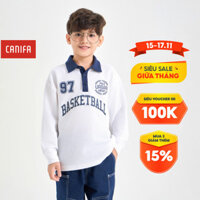[ HÀNG MỚI VỀ] Áo polo bé trai CANIFA dài tay cổ phối màu 2TP24W004
