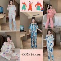 [ HÀNG MỚI VỀ] Đồ ngủ pijama nữ hàn quốc lụa LATIN đẹp,Đồ bộ nữ quần dài cao cấp - 1995's House
