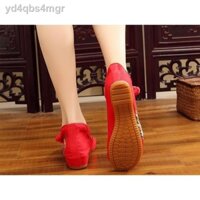 ☢ [HÀNG MỚI VỀ]☒[19.99] Giày múa vuông, vải Bắc Kinh cũ, thêu, quạt, yangko, biểu diễn