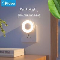 ☾ [HÀNG MỚI VỀ]Midea đèn ngủ nhỏ plug-in kiểm soát ánh sáng cơ thể con người cảm ứng tiết kiệm năng lượng ban đêm đèn nh