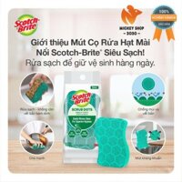 [ HÀNG MỸ ] Combo 6 Gói 1 Miếng Cọ Rửa Hạt Nổi Kháng Khuẩn Siêu Sạch Scotch-Brite Scrub Dots 3M – Hàng Chính Hãng