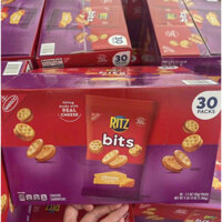 [ Hàng Mỹ- Date 06/2025 ] Bánh Quy Ritz Bits Phô Mai Thùng 30 Gói 1,26kg