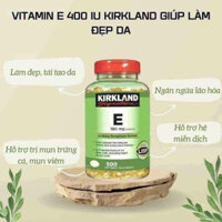 [ Hàng Mỹ ] Viên uống bổ sung Vitamin E 180mg 400iu Kirkland hộp 500v  - đẹp da chống lão hóa