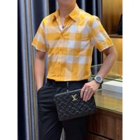 [ Hàng Nhập ] Áo sơ mi Nam Nữ Burberry Vàng kẻ sọc Trắng LA on web