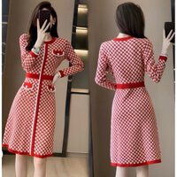 ( HÀNG NHẬP CAO CẤP) VÁY ĐẦM LEN DỆT KIM TÔN DÁNG CHUẨN