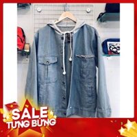 -HÀNG NHẬP KHẨU Áo khoác jean Nam chuẩn Teen soái cá phối mũ dễ thương TRA211 Liên hệ mua hàng 084.209.1989