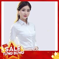 -Hàng nhập khẩu  Áo sơ mi nữ lụa trơn màu trắng trẻ trung Liên hệ mua hàng  084.209.1989