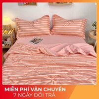 [ Hàng nhập khẩu ] Bộ chăn ga Cotton Đũi Muji nhật - chăn hè chần bông