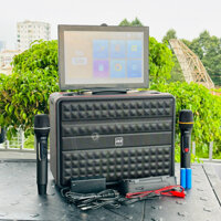 [ Hàng Nhập ] Loa JBA F33 Đa Năng Tích Hợp Karaoke Cùng Màn Hình Android Cảm Ứng 14inch Cao Cấp, Kèm 2 Micro Không Dây