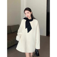 [ HÀNG OD] Áo Khoác/ Áo Choàng Len Buộc Nơ Tiểu Thư Dành Cho Nữ