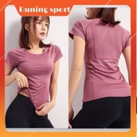 [ HÀNG QUẢNG CHÂU] Áo tập gym, yoga nữ Runing Sport AC001 Áo phối lưới, mềm mại,  nhẹ nhàng, mau khô Hoashop66