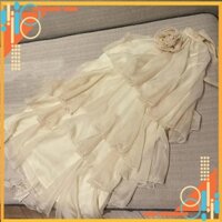 [ HÀNG QUẢNG CHÂU- GIÁ TẬN GỐC] Đầm maxi đi biển nơ cổ xòe tầng Ocean Dress