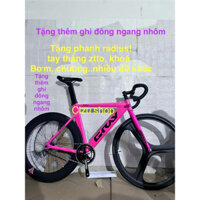 ( Hàng REAL, chính hãng) Xe Fixed gear Gray F15 (ghi đông cong) tặng nhiều đồ.
