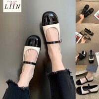 ( HÀNG SẴN- ẢNH THẬT) Giày búp bê tiểu thư nữ lolita da mềm bóng cao 3 phân phong cách Mary Jean- Hàng QC